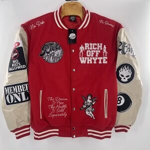 NWT Richoff Whyte Letterman No Rats Allowed Jacket w/ Patches 2XL